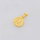 Dije Letra M Marco Bordeado 0.6g / 3/4 in Oro Amarillo 18K