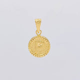 Dije Letra P Marco Bordeado 0.55g / 3/4 in Oro Amarillo 18K