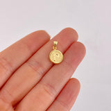 Dije Letra P Marco Bordeado 0.55g / 3/4 in Oro Amarillo 18K