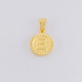 Pendant Letter E Framed Border 0.55g / 3/4 in Yellow Gold 18K
