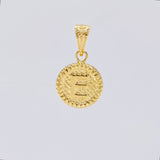 Pendant Letter E Framed Border 0.55g / 3/4 in Yellow Gold 18K