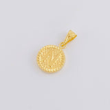 Dije Letra N Marco Bordeado 0.5g / 3/4 in Oro Amarillo 18K