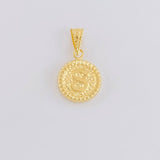 Dije Letra S Marco Bordeado 0.6g / 3/4 in Oro Amarillo 18K