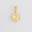 Dije Letra C Marco Bordeado 0.55g / 3/4 in Oro Amarillo 18K