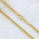 Cadena Cubana Reticulada 4.2gr / 50cm / Oro Amarillo +3 18K