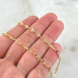 Flower Mirror Chain 2.35gr / 17.7in / 18K Gold +3$