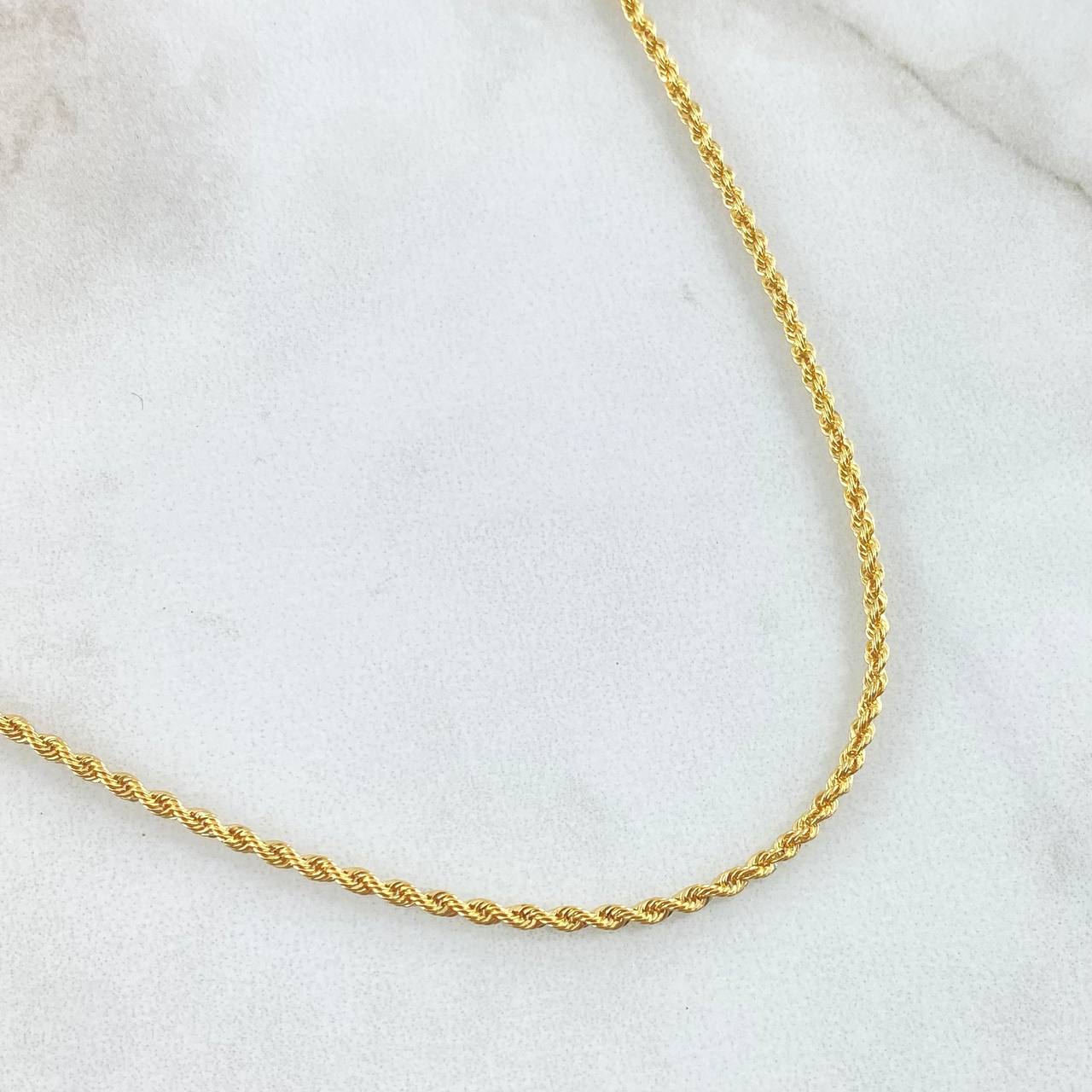 Rope Chain 1.6gr / 17.7in / 18K Gold +3$