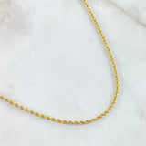 Rope Chain 1.65gr / 17.7in / 18K Gold +3$