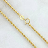 Rope Chain 1.65gr / 17.7in 18K Gold +3$