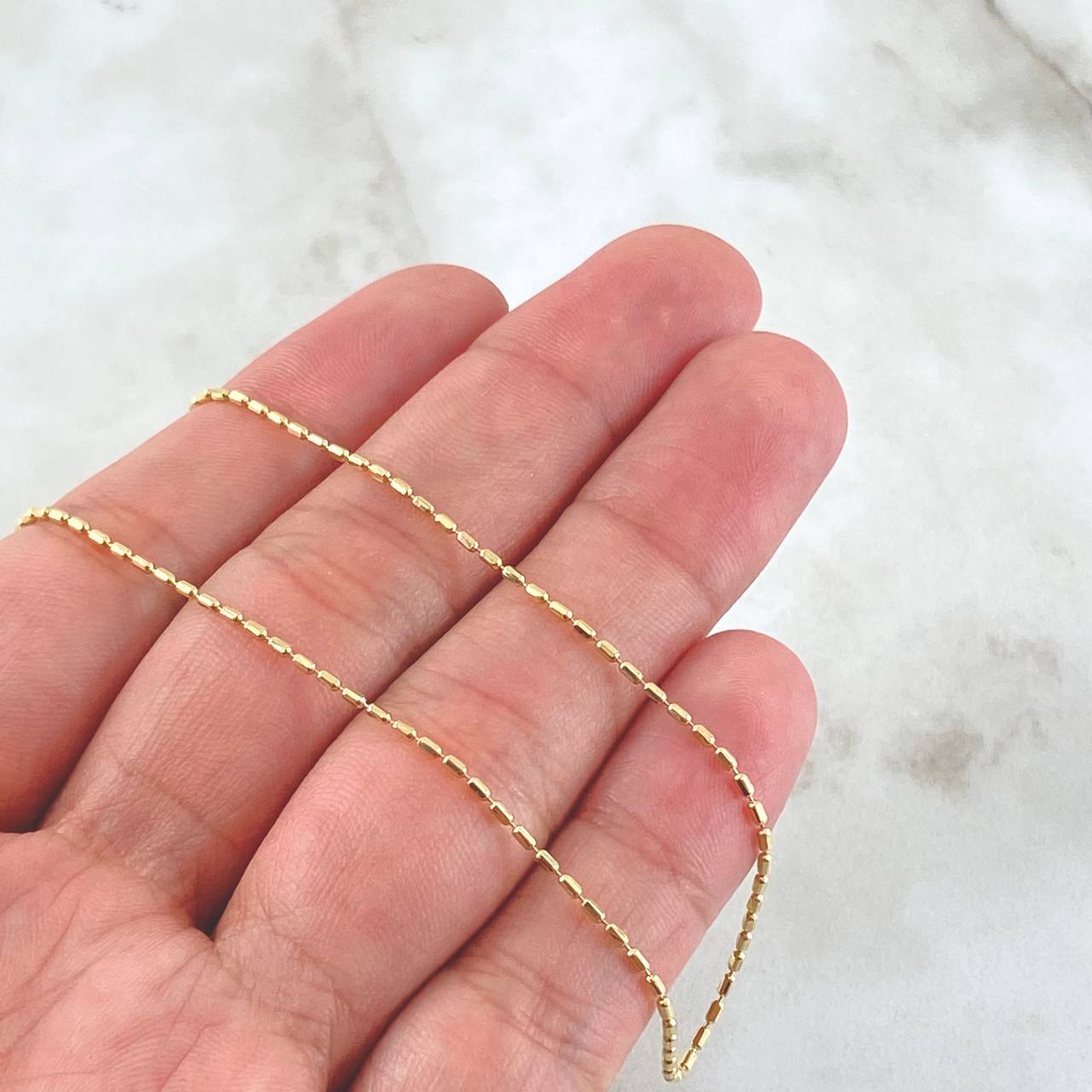 Cadena Morse 2.7gr / 60cm / Oro Amarillo +3 18K ©