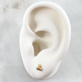 Stud Earrings Bead Trio 0.55gr / 18K Gold +0$
