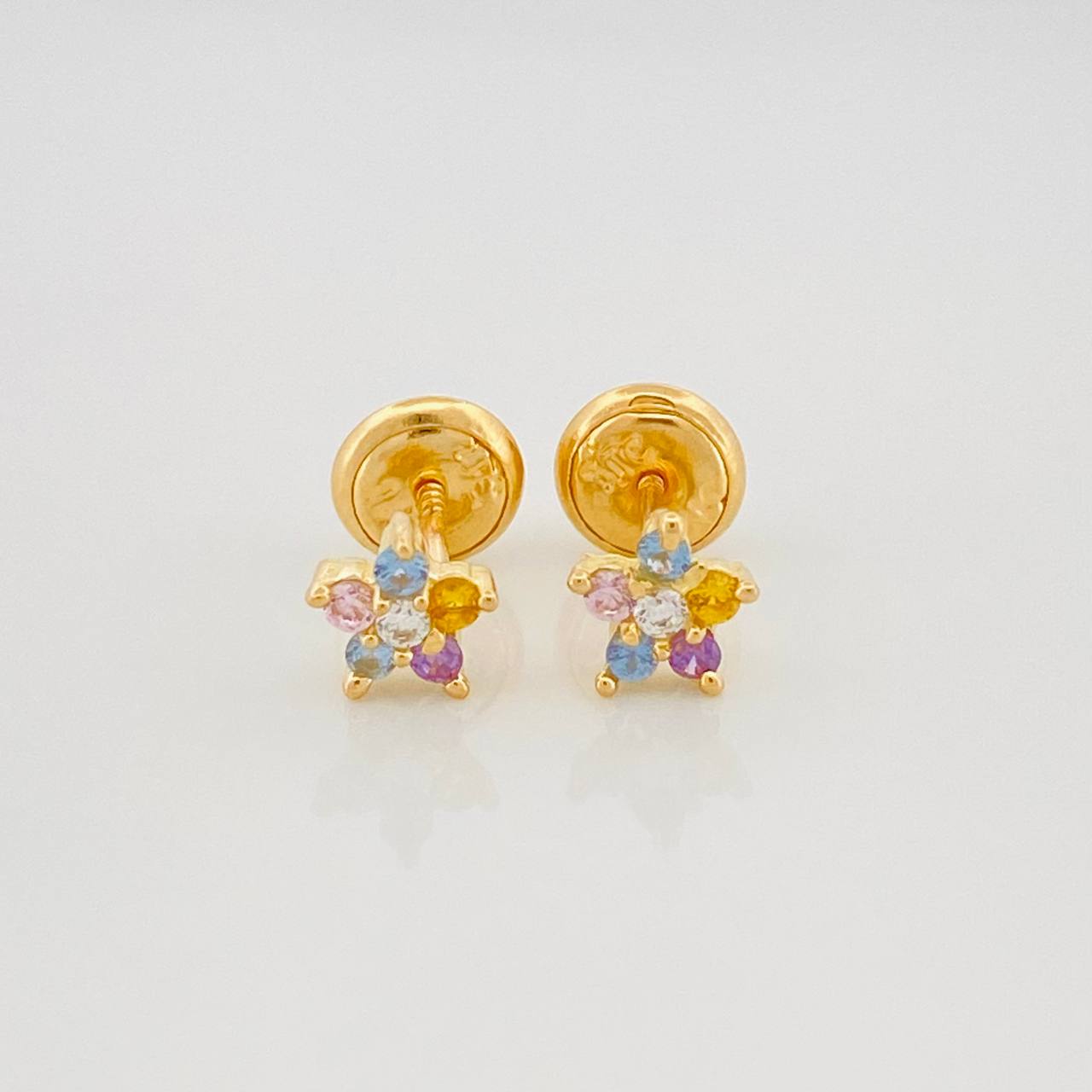 Topos Flor 0.85 g / in / 5.3 mm Oro Amarillo 18K