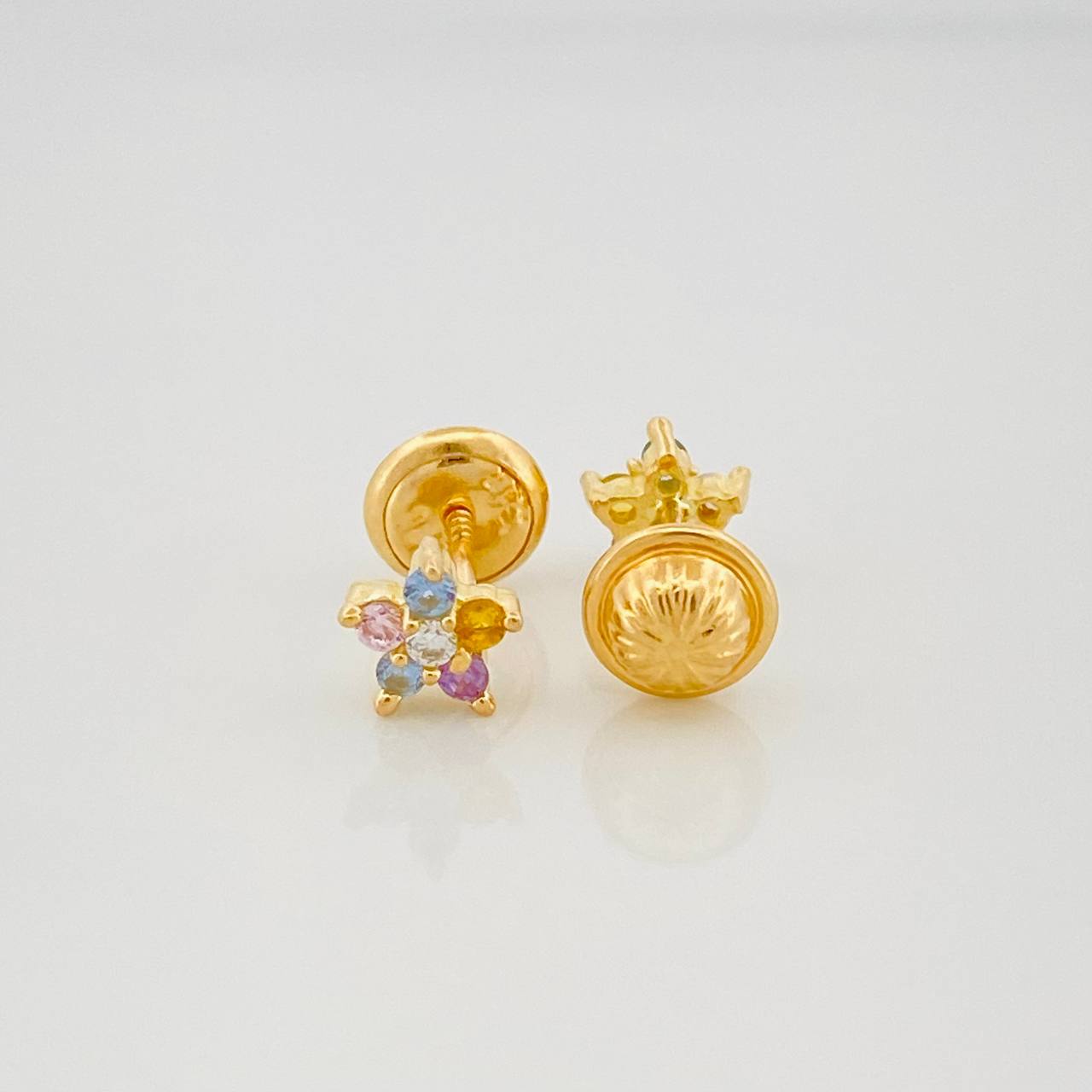 Topos Flor 0.85 g / in / 5.3 mm Oro Amarillo 18K