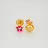 Topos Flor 0.85 g / in / 5.3 mm Oro Amarillo 18K