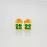 Topos Trebol 1.1 g / in / 5 mm Oro Amarillo 18K
