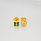 Clover Stud Earrings 1.1 g / in / 5.3 mm Yellow Gold 18K