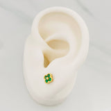 Clover Stud Earrings 1.1 g / in / 5.3 mm Yellow Gold 18K
