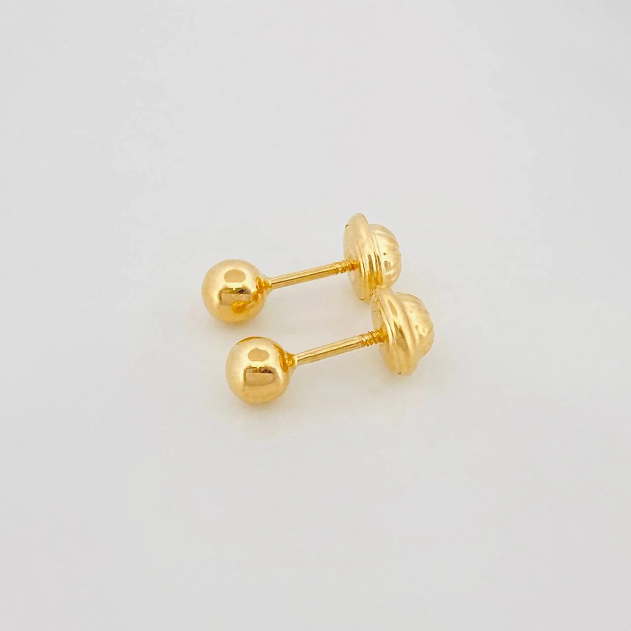 Topos Bola Lisa 0.5 g / in / 4 mm Oro Amarillo 18K
