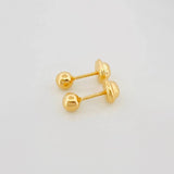 Topos Bola Lisa 0.5 g / in / 4 mm Oro Amarillo 18K