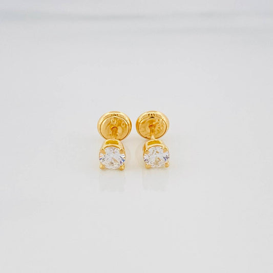 Topos Cuatro Garras 1 g / in / 4.1 mm Oro Amarillo 18K