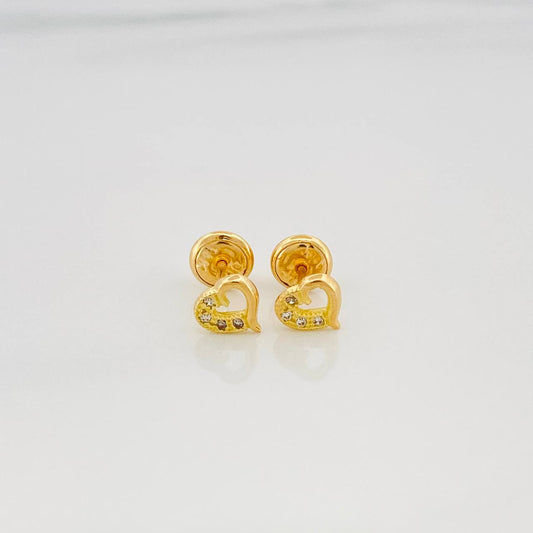 Topos Silueta Corazón 0.85 g / in / 5.8 mm Oro Amarillo 18K
