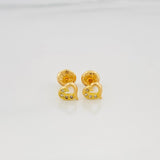 Topos Silueta Corazón 0.85 g / in / 5.8 mm Oro Amarillo 18K