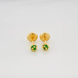 Stud Earrings Bead Golden 0.75 g / in / 3.5 mm Yellow Gold 18K