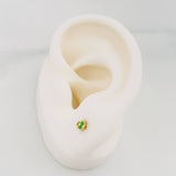 Stud Earrings Bead Golden 0.75 g / in / 3.5 mm Yellow Gold 18K