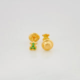 Stud Earrings Bear Ts 0.65 g / in / 4.69 mm Yellow Gold 18K