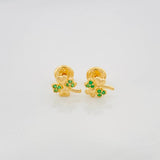 Topos Trebol Cuatro Hojas 1 g / in / 6.5 mm Oro Amarillo 18K