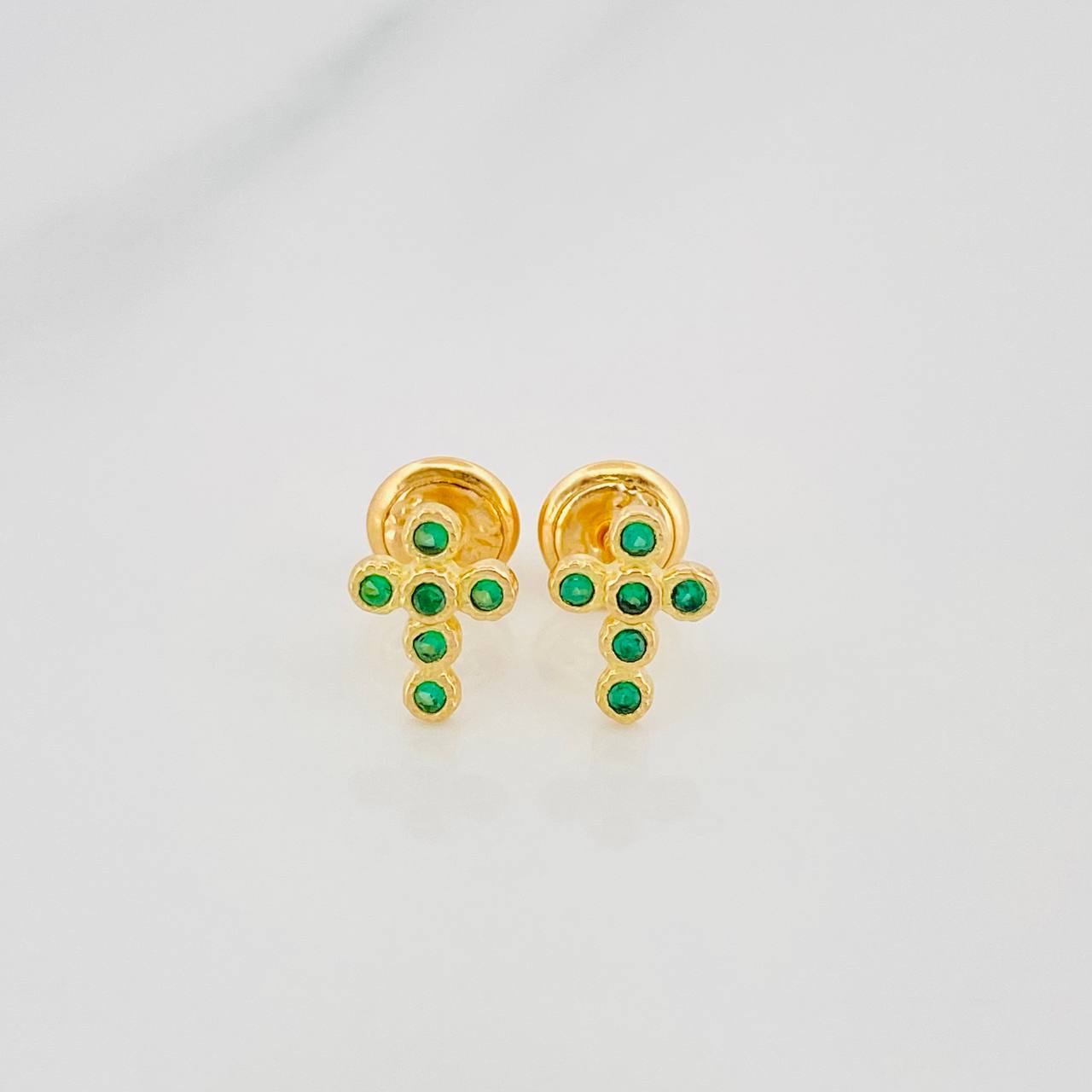 Topos Cruz Tupida 0.85 g / in / 6 mm Oro Amarillo 18K