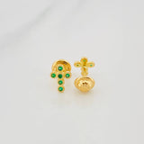 Topos Cruz Tupida 0.85 g / in / 6 mm Oro Amarillo 18K