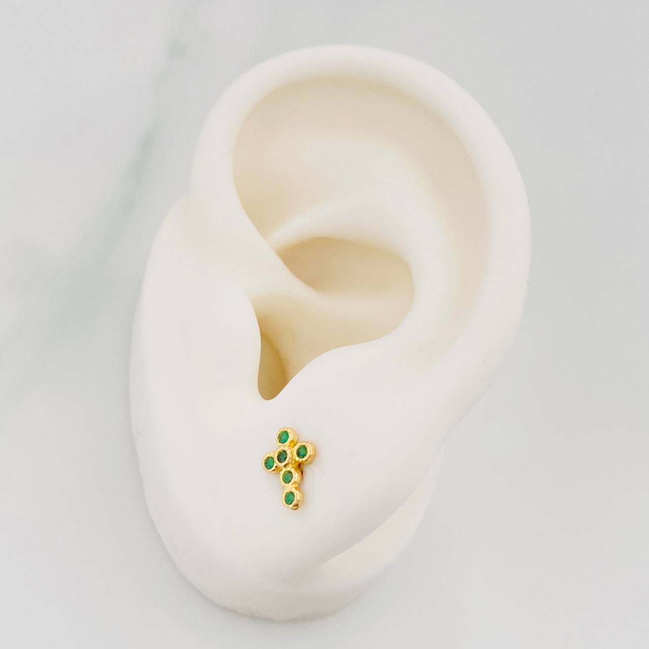 Topos Cruz Tupida 0.85 g / in / 6 mm Oro Amarillo 18K
