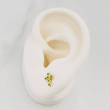 Topos Cruz Tupida 0.85 g / in / 6 mm Oro Amarillo 18K