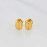 Stud Earrings Miraculous Virgin 0.65 g / in / 5.3 mm Yellow Gold 18K