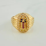Our Lady of Guadalupe Ring 4.65 g / Size 7 3/4 Yellow Gold 18K