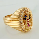 Our Lady of Guadalupe Ring 4.65 g / Size 7 3/4 Yellow Gold 18K