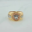 Belt Crown Ring 8.15gr / T9 3/4 / Three Golds 18K %