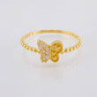 Matte Butterfly Ring 1.25 g / T8 1/4 18K Yellow Gold