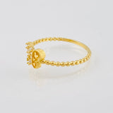 Matte Butterfly Ring 1.25 g / T8 1/4 18K Yellow Gold