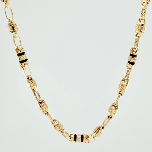 Rustic Templar Chain 3x1 12.75gr / 24 1/2 in / 4mm Yellow Gold 18K