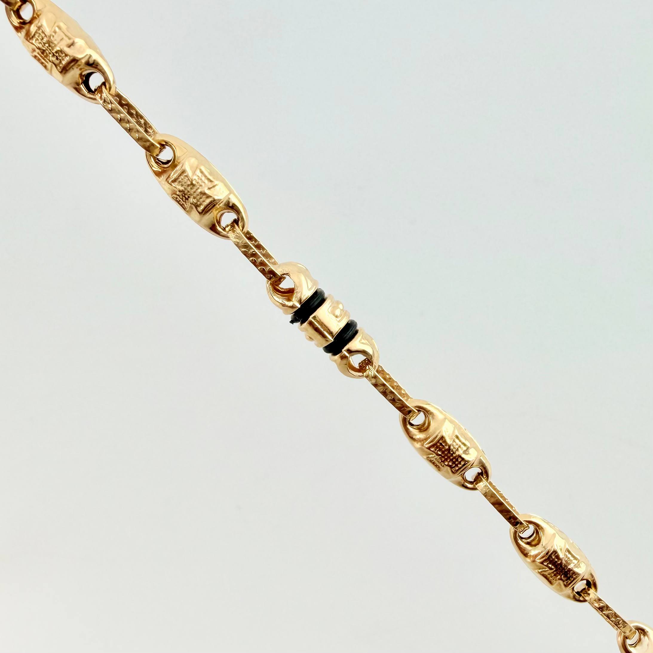 Cadena Rustica Templaria 3x1 12.5gr / 24 1/2 in / 4mm Oro Amarillo 18K