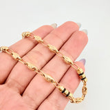 Cadena Rustica Templaria 3x1 12.5gr / 24 1/2 in / 4mm Oro Amarillo 18K