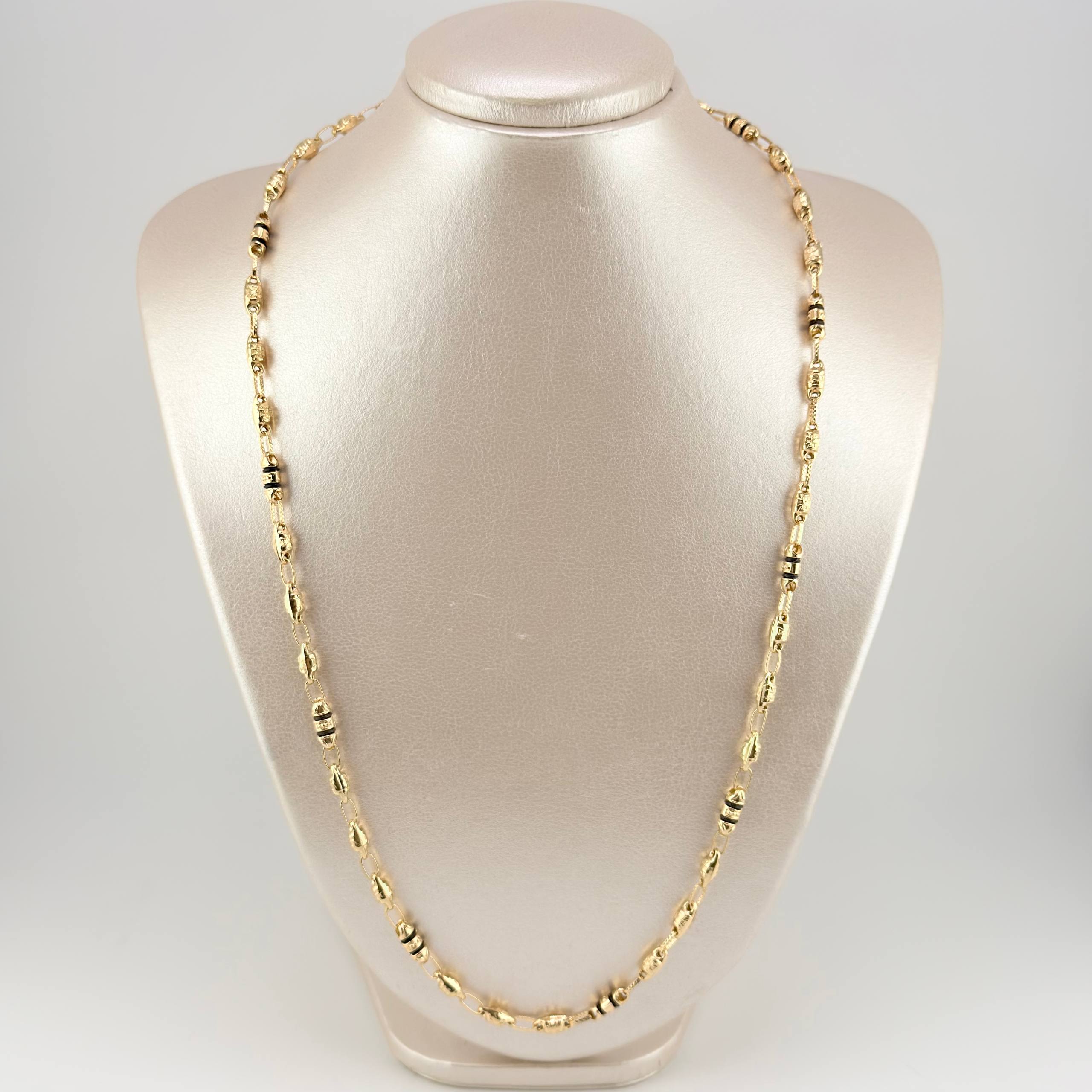 Cadena Rustica Templaria 3x1 12.75gr / 24 1/2 in / 4mm Oro Amarillo 18K