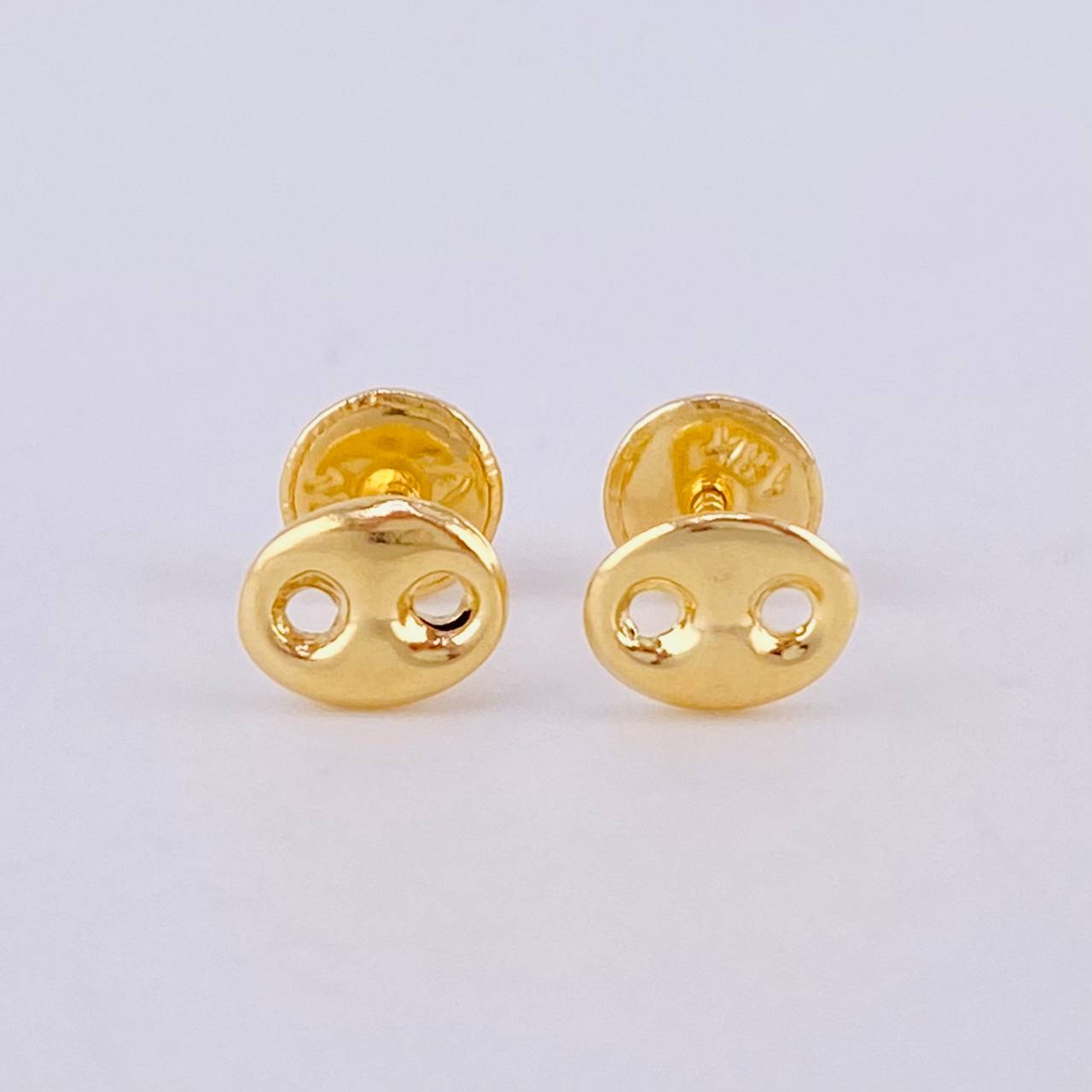 Stud Earrings GC 0.65gr / 8.2mm 18K Yellow Gold *