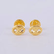 Stud Earrings GC 0.65gr / 8.2mm 18K Yellow Gold *