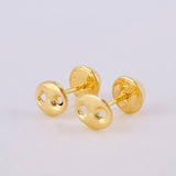 Stud Earrings GC 0.65gr / 8.2mm 18K Yellow Gold *