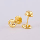 Stud Earrings GC 0.65gr / 8.2mm 18K Yellow Gold *