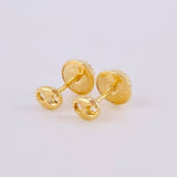 Diamond Cut Stud Earrings 0.6g / in / 4.6mm Yellow Gold 18K