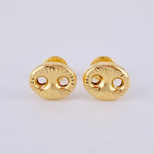 GC Stud Earrings 0.9gr / 9.3mm 18K Yellow Gold